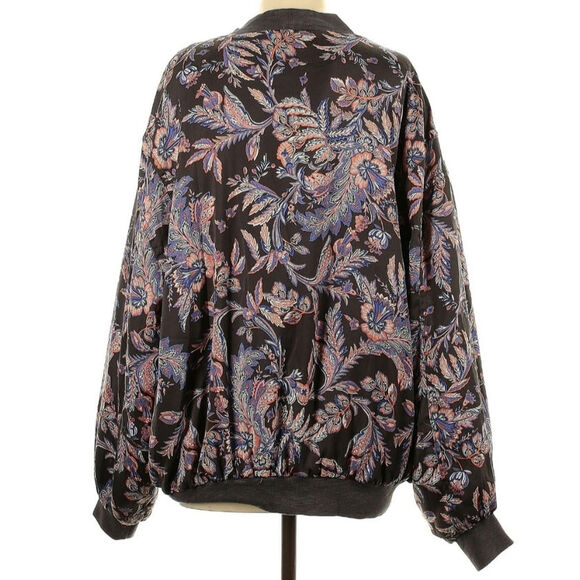 Free People Paisley Boho Bomber Jacket - Picture 2 of 4